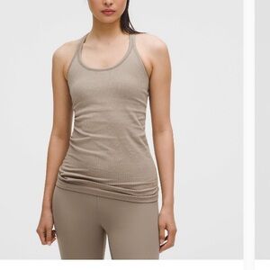 Lululemon ebb to street warm ash grey tank